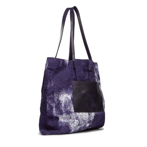 shopper HEMP in tessuto viola 