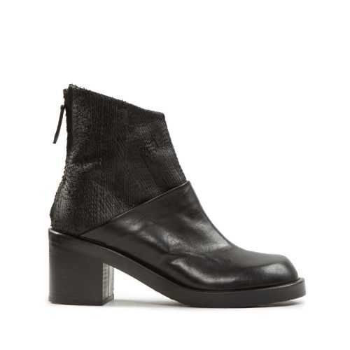 tronchetti con mezzo tacco in pelle nera 