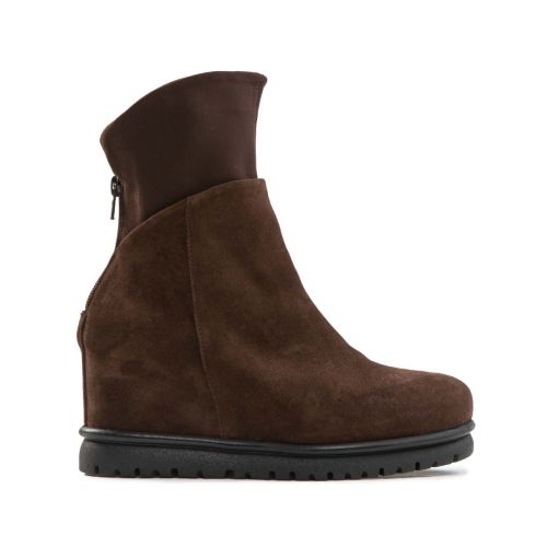 tronchetti JUN con zeppa in suede marrone 