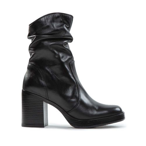 tronchetti MICAELA in pelle arricciata nera