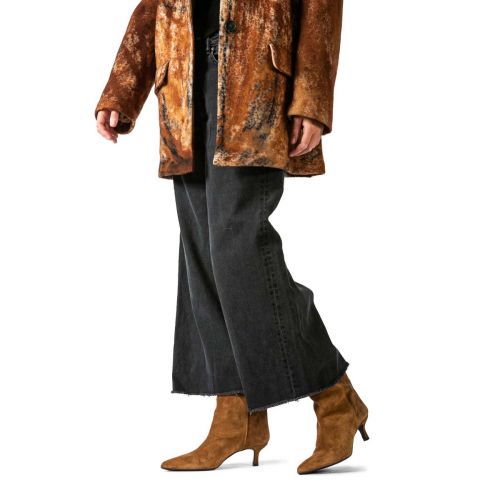 tronchetti tacco stiletto in camoscio beige