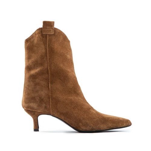 tronchetti tacco stiletto in camoscio beige