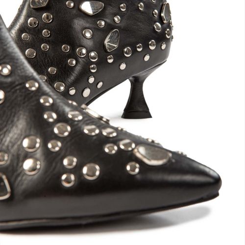 tronchetto multiborchie in pelle nera