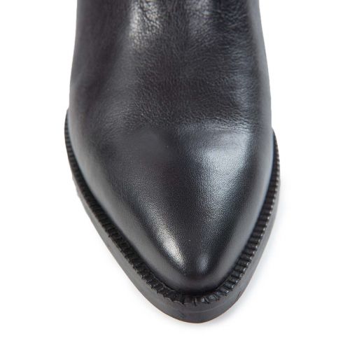 tronchetto texano in pelle nera 