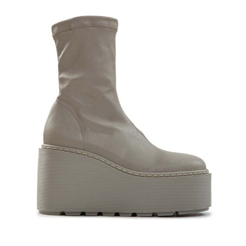 tronchetti con zeppa in pelle grigio desert