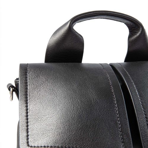 zaino patta in pelle nera