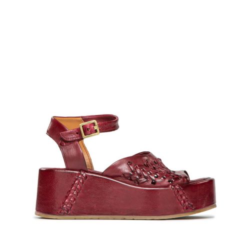 zeppa MANOLA in pelle rubino 