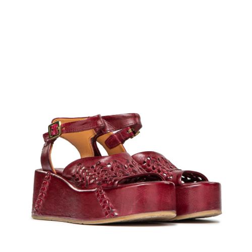 zeppa MANOLA in pelle rubino 