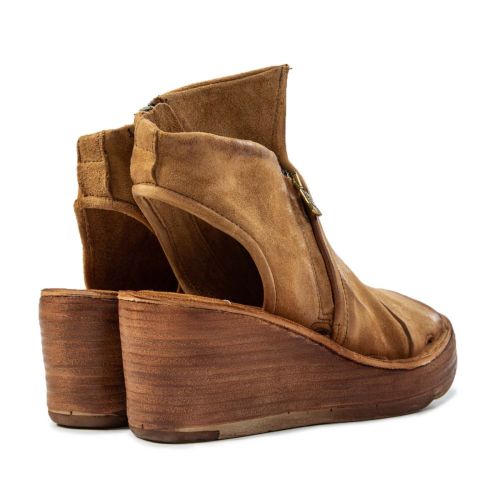 zeppe asimmetriche NOA in pelle cuoio