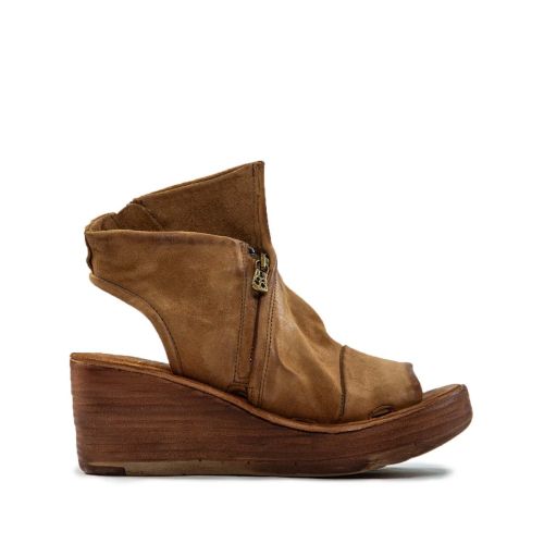 zeppe asimmetriche NOA in pelle cuoio