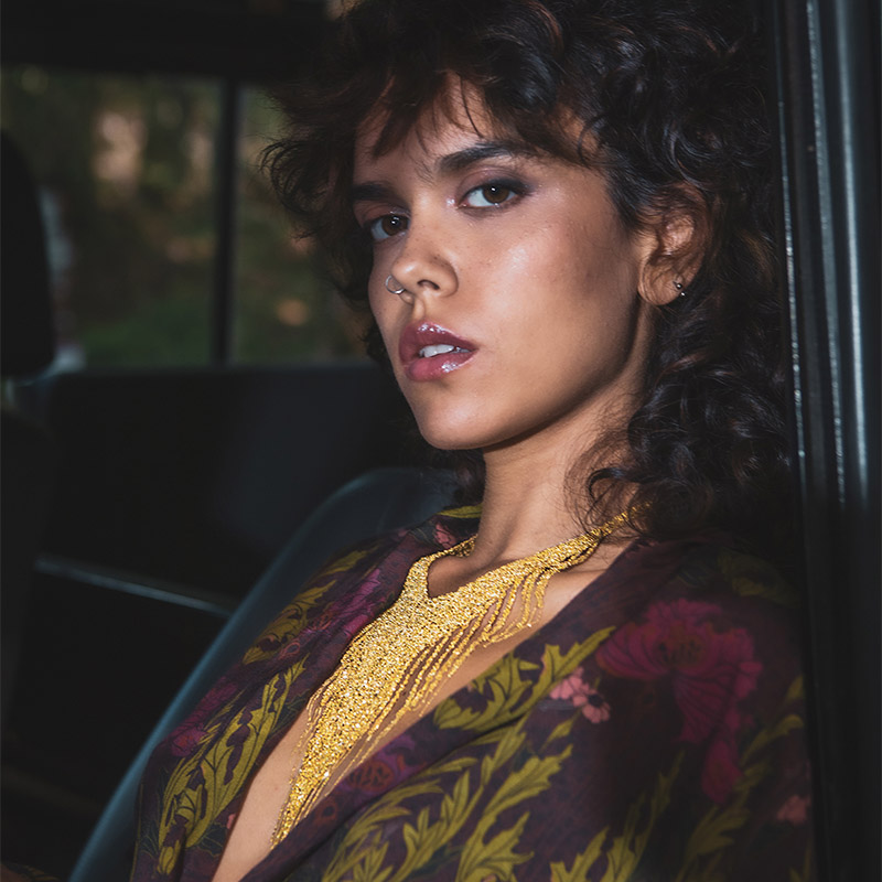 bracciale con doppio giro in pelle cognac